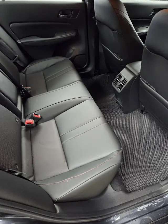 Rear seat of the Honda City