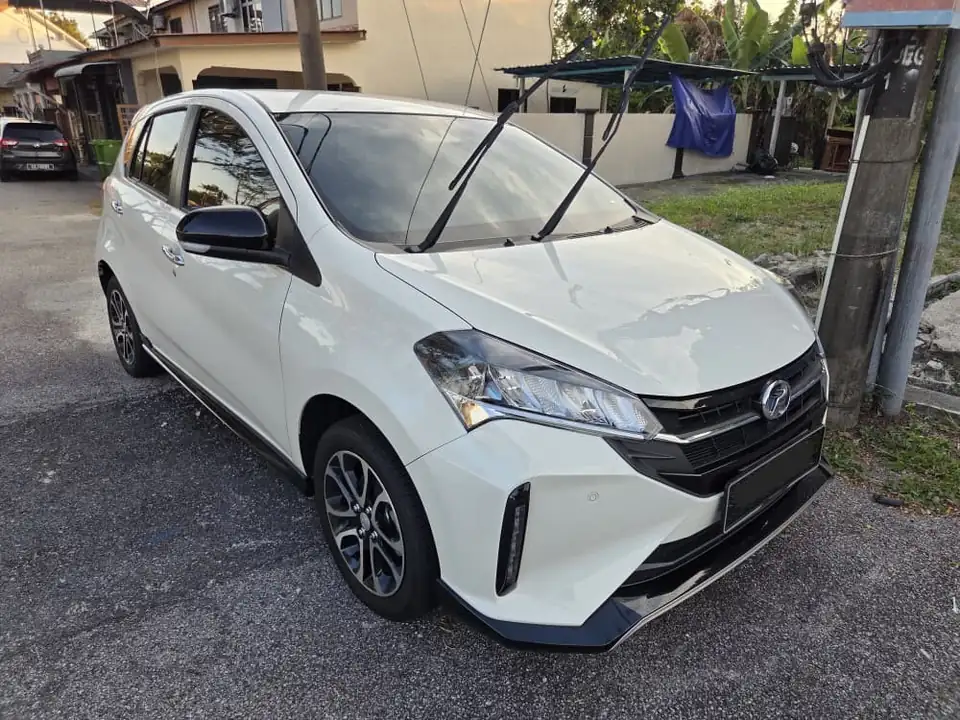 White Perodua Myvi from the SMA Car Rental fleet in Kuantan