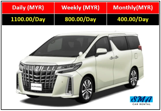 Toyota Alphard rental Kuantan